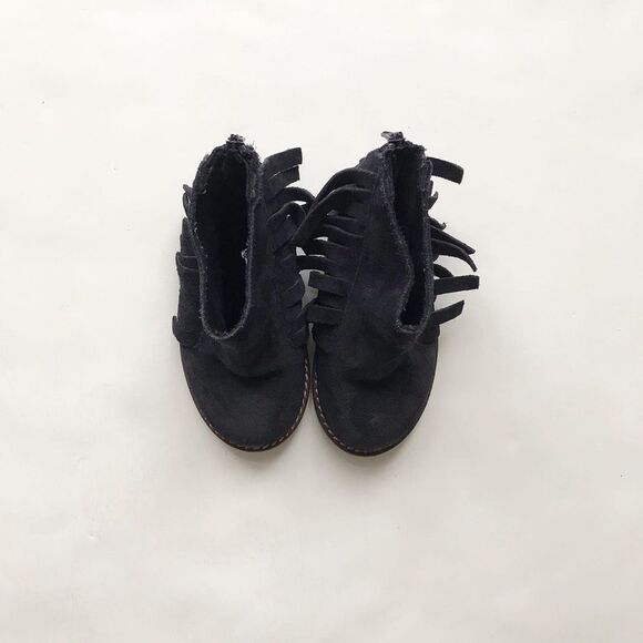 Zara navy blue fringe ankle boots EUC size 20(5) - Picture 3 of 6